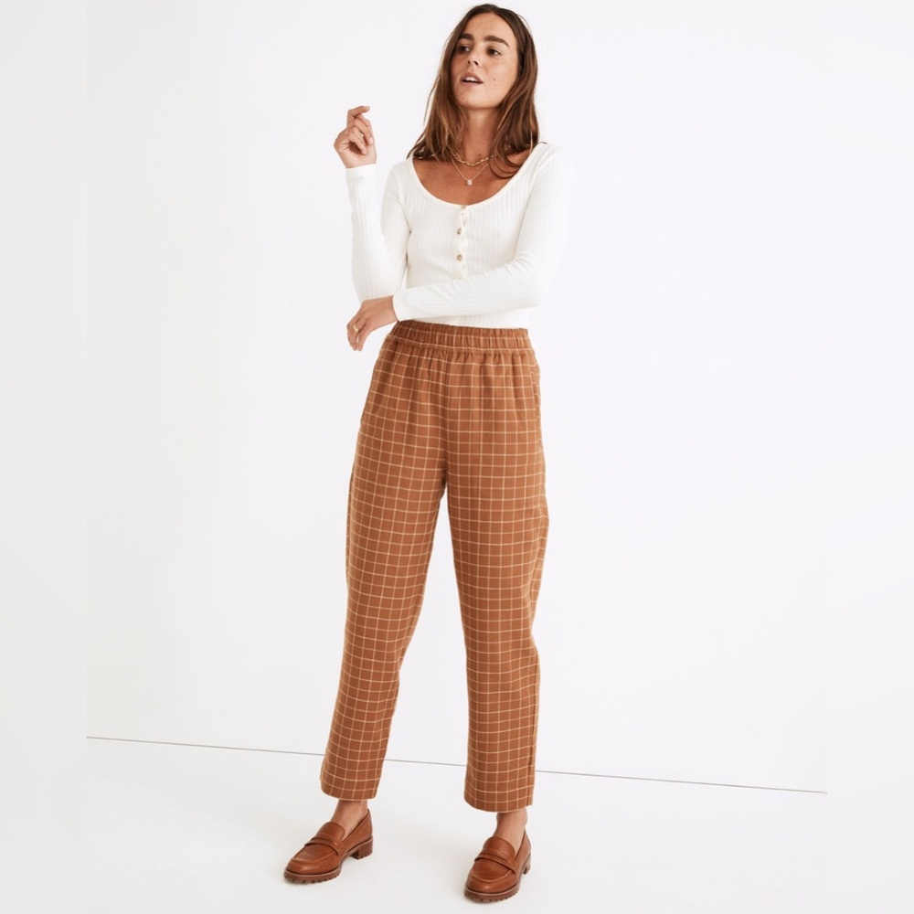 Madewell Brown Grid Women’s pants